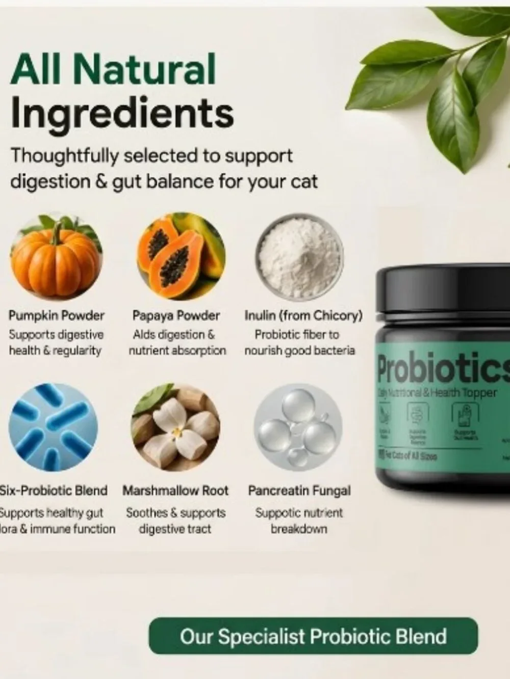 Felcanpet Probiotics Health Topper for Cats of All Sizes